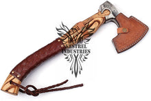 Load image into Gallery viewer, Custom Handmade Carbon Steel Viking Axe with Ash Wood Handle (VA-131)
