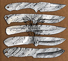 Load image into Gallery viewer, Lot of 5 Custom Handmade Damascus Steel Blank Blade Knife For Knife Making Supplies (SU-121)
