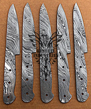 Load image into Gallery viewer, Lot of 5 Custom Handmade Damascus Steel Blank Blade Knife For Knife Making Supplies (SU-117)
