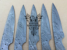 Load image into Gallery viewer, Lot of 5 Damascus Steel Blank Blade Knife For Knife Making Supplies (SU-160)
