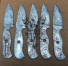 Load image into Gallery viewer, Lot of 5 Custom Handmade Damascus Steel Blank Blade Knife For Knife Making Supplies (SU-103)
