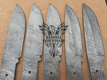 Load image into Gallery viewer, Lot of 5 Custom Handmade Damascus Steel Blank Blade Knife For Knife Making Supplies (SU-134)
