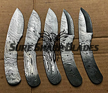 Load image into Gallery viewer, Lot of 5 Damascus Steel Blank Blade Knife For Knife Making Supplies (SU-209)
