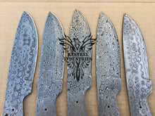 Load image into Gallery viewer, Lot of 5 Damascus Steel Blank Blade Knife For Knife Making Supplies (SU-163)
