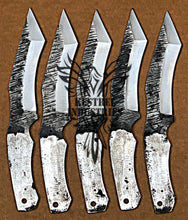 Load image into Gallery viewer, Lot of 5 Custom Handmade 1095 Carbon Steel Blank Blade Tanto Knife For Knife Making Supplies (KI-CSB-104)
