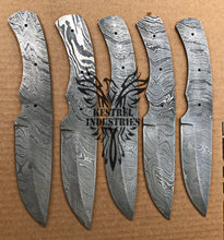 Load image into Gallery viewer, Lot of 5 Damascus Steel Blank Blade Knife For Knife Making Supplies (SU-175)
