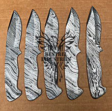 Load image into Gallery viewer, Lot of 5 Custom Handmade Damascus Steel Blank Blade Knife For Knife Making Supplies (SU-109)
