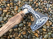 Load image into Gallery viewer, Custom Handmade Carbon Steel Viking Axe with Ash Wood Handle (VA-122)
