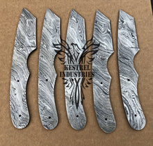 Load image into Gallery viewer, Lot of 5 Custom Handmade Damascus Steel Blank Blade Knife For Knife Making Supplies (SU-116)
