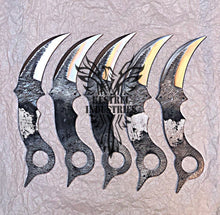 Load image into Gallery viewer, Lot of 5 Custom Handmade 1095 Carbon Steel Blank Blade Karambit Knife For Knife Making Supplies (KI-CSB-105)
