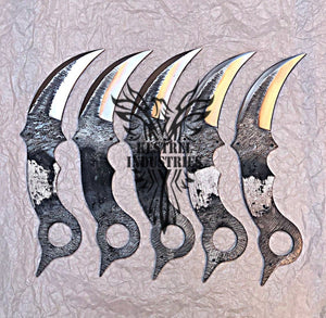 Lot of 5 Custom Handmade 1095 Carbon Steel Blank Blade Karambit Knife For Knife Making Supplies (KI-CSB-105)