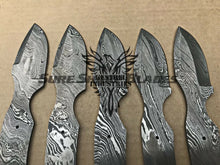 Load image into Gallery viewer, Lot of 5 Damascus Steel Blank Blade Knife For Knife Making Supplies (SU-184)
