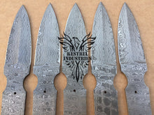 Load image into Gallery viewer, Lot of 5 Custom Handmade Damascus Steel Blank Blade Knife For Knife Making Supplies (SU-132)
