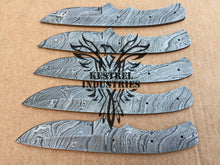 Load image into Gallery viewer, Lot of 5 Custom Handmade Damascus Steel Blank Blade Knife For Knife Making Supplies (SU-138)
