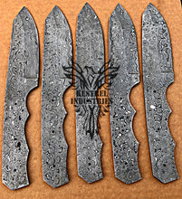 Load image into Gallery viewer, Lot of 5 Damascus Steel Blank Blade Knife For Knife Making Supplies (SU-177)
