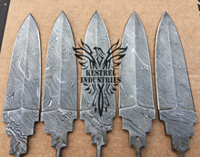 Load image into Gallery viewer, Lot of 5 Custom Handmade Damascus Steel Blank Blade Knife For Knife Making Supplies (SU-137)
