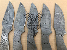 Load image into Gallery viewer, Lot of 5 Custom Handmade Damascus Steel Blank Blade Knife For Knife Making Supplies (SU-114)
