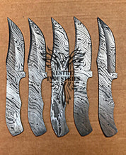 Load image into Gallery viewer, Lot of 5 Custom Handmade Damascus Steel Blank Blade Knife For Knife Making Supplies (SU-111)
