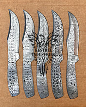 Load image into Gallery viewer, Lot of 5 Custom Handmade Damascus Steel Blank Blade Knife For Knife Making Supplies (SU-152)
