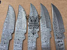 Load image into Gallery viewer, Lot of 5 Custom Handmade Damascus Steel Blank Blade Knife For Knife Making Supplies (SU-150)
