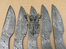 Load image into Gallery viewer, Lot of 5 Damascus Steel Blank Blade Knife For Knife Making Supplies (SU-161)
