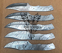 Load image into Gallery viewer, Lot of 5 Damascus Steel Blank Blade Knife For Knife Making Supplies (SU-101)
