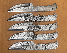 Load image into Gallery viewer, Lot of 5 Custom Handmade Damascus Steel Blank Blade Knife For Knife Making Supplies (SU-143)
