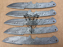 Load image into Gallery viewer, Lot of 5 Custom Handmade Damascus Steel Blank Blade Knife For Knife Making Supplies (SU-151)
