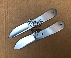 Lot of 2 Custom Handmade 1095 Carbon Steel Blank Blade Knife For Knife Making Supplies (KI-CSB-108)