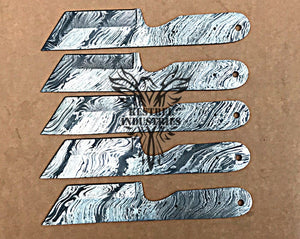 Lot of 5 Custom Handmade Damascus Steel Blank Blade Knife For Knife Making Supplies (SU-105)