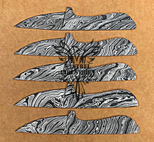 Load image into Gallery viewer, Lot of 5 Damascus Steel Blank Blade Knife For Knife Making Supplies (SU-170)
