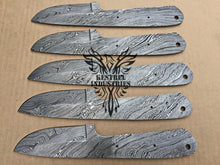 Load image into Gallery viewer, Lot of 5 Damascus Steel Blank Blade Knife For Knife Making Supplies (SU-164)
