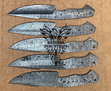 Load image into Gallery viewer, Lot of 5 Damascus Steel Blank Blade Knife For Knife Making Supplies (SU-179)
