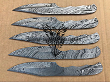 Load image into Gallery viewer, Lot of 5 Damascus Steel Blank Blade Knife For Knife Making Supplies (SU-201)
