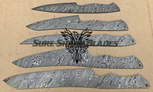 Load image into Gallery viewer, Lot of 5 Damascus Steel Blank Blade Chef Knife For Knife Making Supplies (SU-203)
