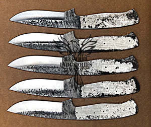 Lot of 5 Custom Handmade 1095 Carbon Steel Blank Blade Knife For Knife Making Supplies (KI-CSB-102)