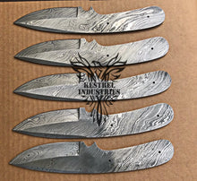 Load image into Gallery viewer, Lot of 5 Damascus Steel Blank Blade Knife For Knife Making Supplies (SU-178)
