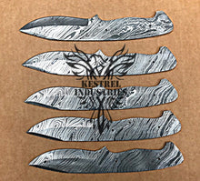 Load image into Gallery viewer, Lot of 5 Custom Handmade Damascus Steel Blank Blade Knife For Knife Making Supplies (SU-109)
