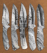 Load image into Gallery viewer, Lot of 5 Custom Handmade Damascus Steel Blank Blade Knife For Knife Making Supplies (SU-121)
