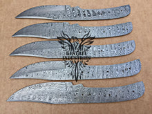 Load image into Gallery viewer, Lot of 5 Custom Handmade Damascus Steel Blank Blade Knife For Knife Making Supplies (SU-150)
