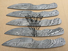 Load image into Gallery viewer, Lot of 5 Damascus Steel Blank Blade Knife For Knife Making Supplies (SU-161)
