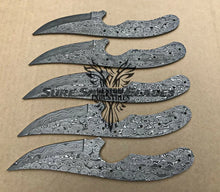 Load image into Gallery viewer, Lot of 5 Damascus Steel Blank Blade Knife For Knife Making Supplies (SU-187)
