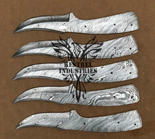 Load image into Gallery viewer, Lot of 5 Custom Handmade Damascus Steel Blank Blade Knife For Knife Making Supplies (SU-125)
