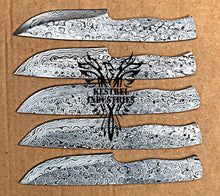 Load image into Gallery viewer, Lot of 5 Damascus Steel Blank Blade Knife For Knife Making Supplies (SU-172)
