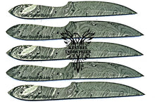 Load image into Gallery viewer, Lot of 5 Damascus Steel Blank Blade Knife For Knife Making Supplies (SU-207)
