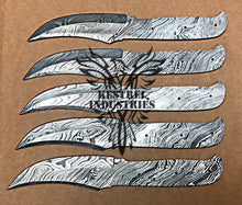 Load image into Gallery viewer, Lot of 5 Damascus Steel Blank Blade Knife For Knife Making Supplies (SU-102)
