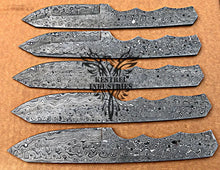 Load image into Gallery viewer, Lot of 5 Damascus Steel Blank Blade Knife For Knife Making Supplies (SU-177)
