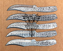 Load image into Gallery viewer, Lot of 5 Custom Handmade Damascus Steel Blank Blade Knife For Knife Making Supplies (SU-152)
