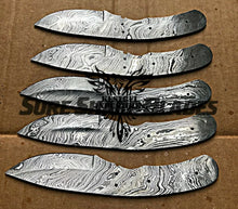 Load image into Gallery viewer, Lot of 5 Damascus Steel Blank Blade Knife For Knife Making Supplies (SU-209)
