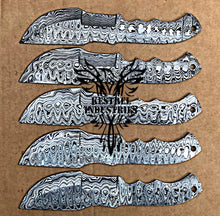 Load image into Gallery viewer, Lot of 5 Damascus Steel Blank Blade Knife For Knife Making Supplies (SU-173)
